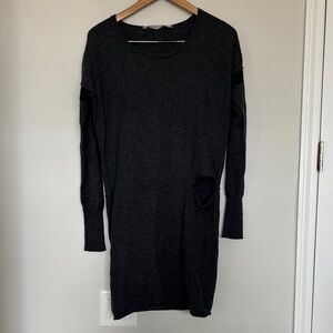 Athleta 100% Merino Wool Color Blocked Dress Sz S - Damaged See Notes